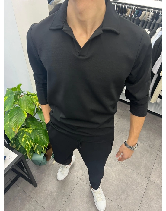 Ottoman Kumaş Alt Üst Takım Siyah