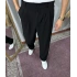 Baggy Kalıp Kumaş Pantolon Siyah
