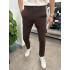Slimfit Likralı Kumaş Pantolon Kahve