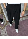 Baggy Kalıp Kumaş Pantolon Siyah