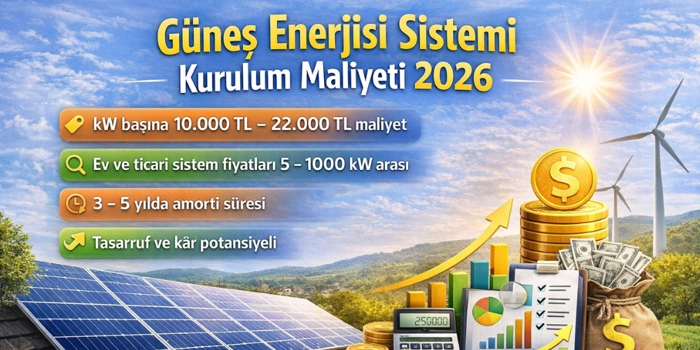 Güneş Enerjisi Sistemi Kurulum Maliyeti 2026