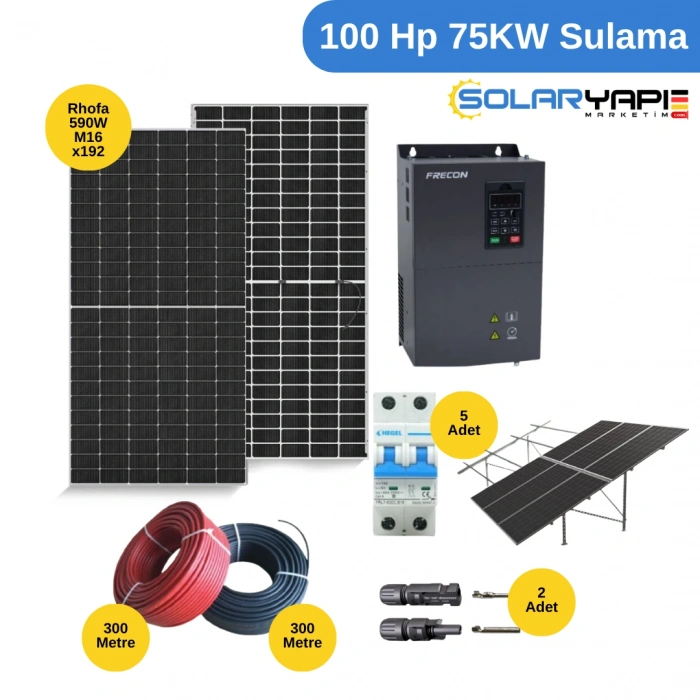 100HP 75kw Solar Sulama Paketi