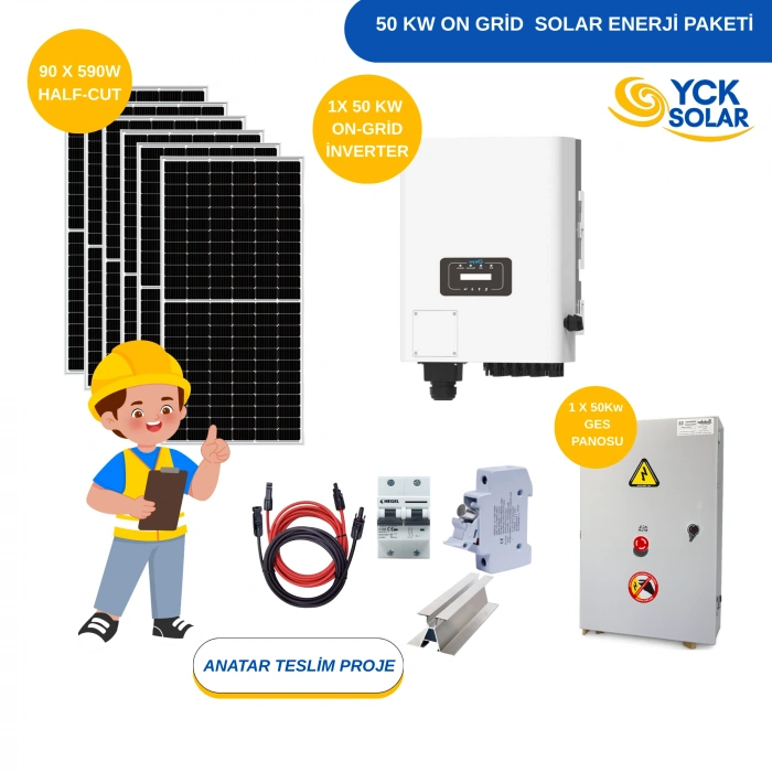 50 kW On Grid Güneş Enerji Paketi