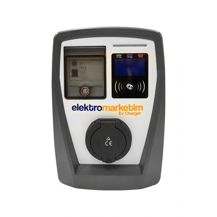 EMEV 22kW 3 Faz 32A Tip 2 Soketli Elektrikli Araç Şarj İstasyonu