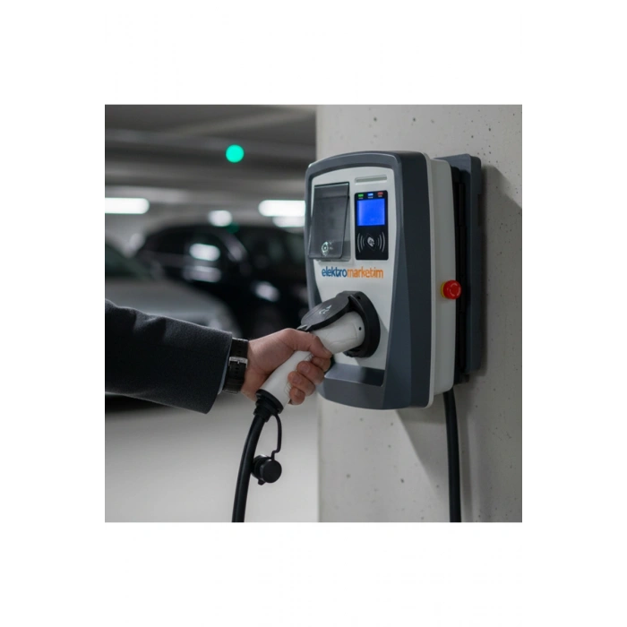 EMEV 22kW 3 Faz 32A Tip 2 Soketli Elektrikli Araç Şarj İstasyonu