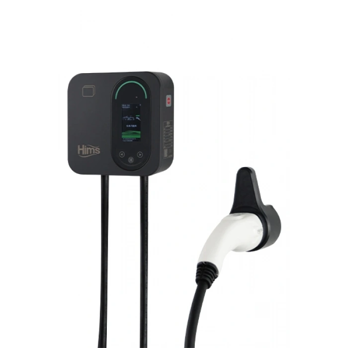 Hims HCDKS-22 22kW Tip 2 Soketli 5m Kablolu Siyah Smart Elektrikli Araç Şarj İstasyonu