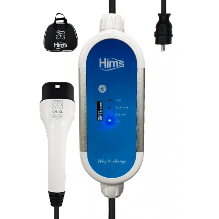 Hims HCTK-G-3 3.7kW Ev Tipi Taşınabilir Elektrikli Araç Şarj Cihazı