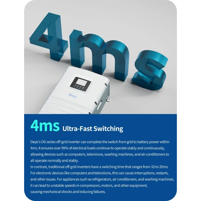 DEYE 6KW Tam Sinüs Akıllı Off-Grid 48V (IP65)