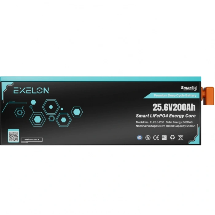 Exelon 25.6V 200Ah Smart LifeP04 Lityum Akü
