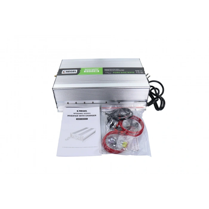 Hegel - 2000 Watt 12 Volt Tam Sinüs İnverter AC 220V Şarjlı