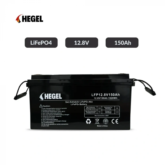 HEGEL LİTYUM AKÜ 12.8V 150AH LİFEPO4