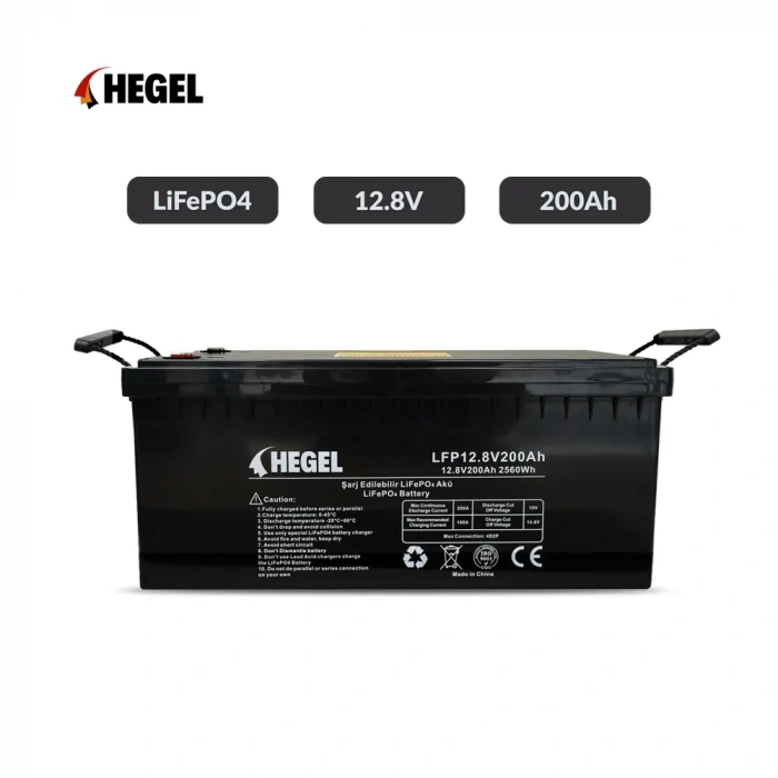 HEGEL LİTYUM AKÜ 12.8V 200AH LİFEPO4