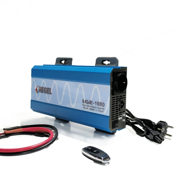 TAM SİNÜS İNVERTÖR 1000W 12V, 20AH AC ŞARJLI, BYPASS, BLUETOOTH KONTROL