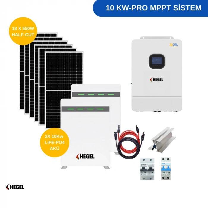 Tiny House ve Bağ evi Güneş Enerjisi Paketi - 10 KW MPPT LİTYUM AKÜLÜ