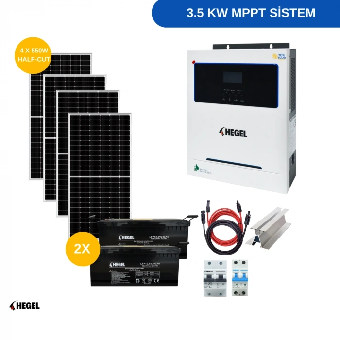Tiny House ve Bağ evi  Güneş Enerjisi Paketi - 3,5 KW MPPT LİTYUM AKÜLÜ