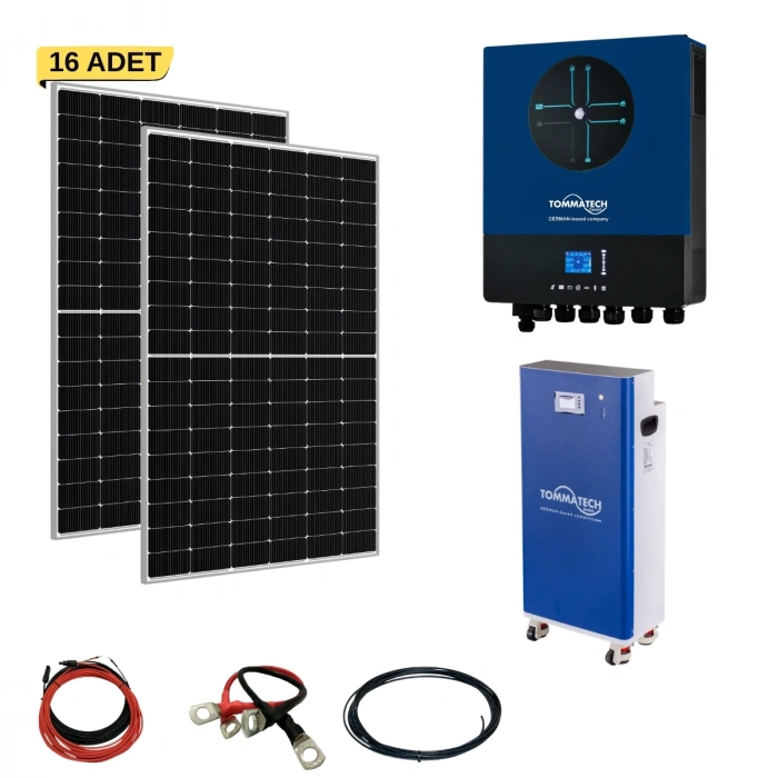 Tommatech 11 KW İnverter 15 KW Lityum (16 Adet Panel) Solar Paket
