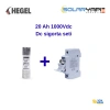 DC Sigorta + Sigorta Yuvası (20A 1000V) - 12 Adet