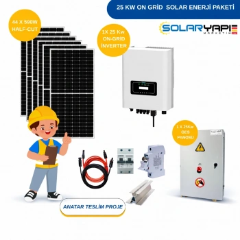 25 kW On Grid Solar Enerji Paketi