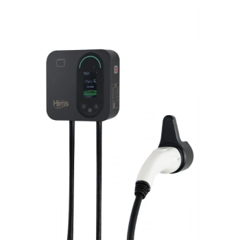 Hims HCDKS-22 22kW Tip 2 Soketli 5m Kablolu Siyah Smart Elektrikli Araç Şarj İstasyonu