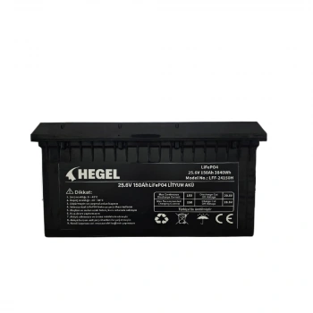LİFEPO4 LİTYUM AKÜ 25.6V 150AH 3840Wh BLUETOOTHLU