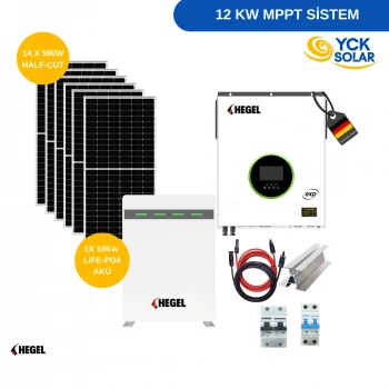 Tiny House ve Bağ evi Güneş Enerjisi Paketi - 12 KW MPPT LİTYUM AKÜLÜ