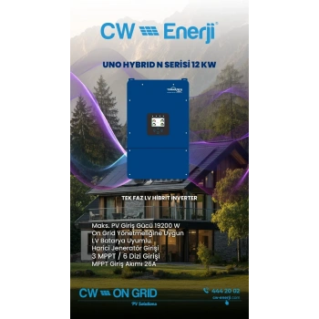 TommaTech Uno Hybrid N 12kW Tek Faz İnverter