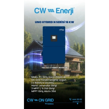 TommaTech Uno Hybrid N 16kW Tek Faz İnverter