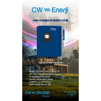 TommaTech Uno N Serisi 6kW LV Hibrit İnverter