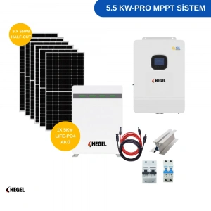 Tiny House ve Bağ evi Güneş Enerjisi Paketi - 5,5 KW PRO MPPT LİTYUM AKÜLÜ