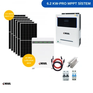 Tiny House ve Bağ evi Güneş Enerjisi Paketi - 6,2 KW PRO MPPT LİTYUM AKÜLÜ