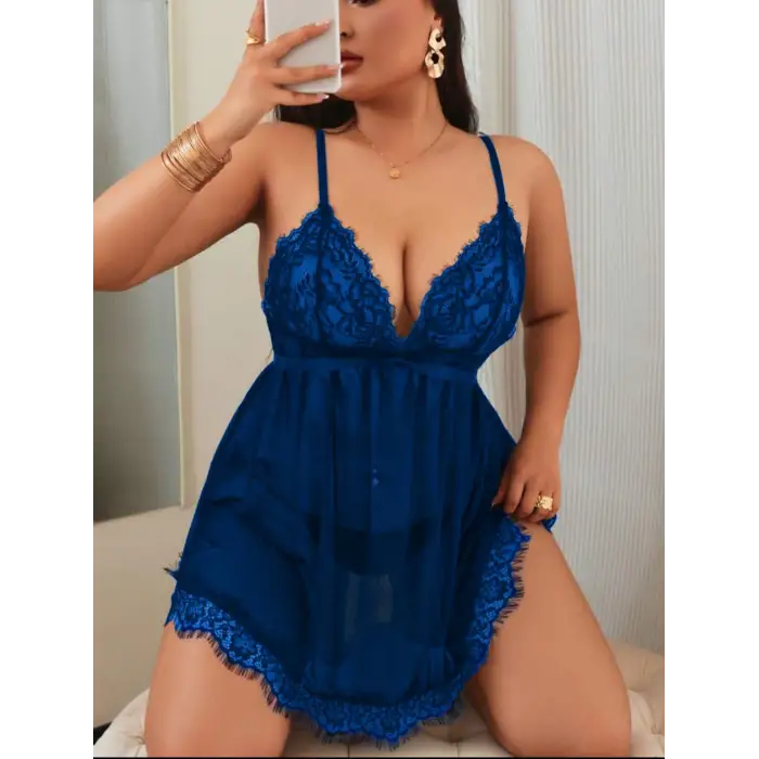 Büyük Beden Fantezi Transparan Gecelik