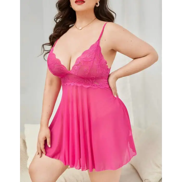 Büyük Beden Dantel Gecelik