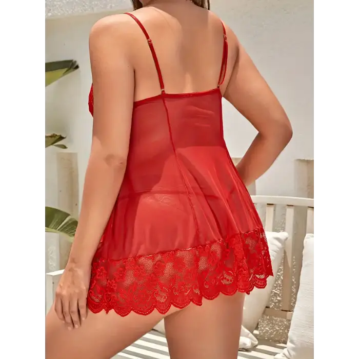 Büyük Beden Dantelli Gecelik