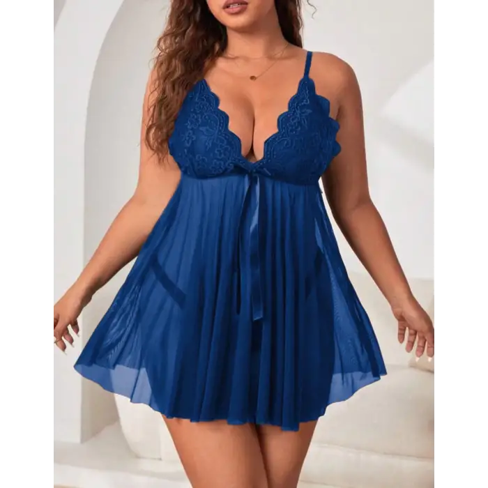 Büyük Beden Dantelli Gecelik