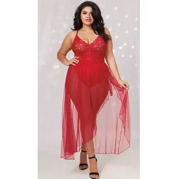 Büyük Beden Etekli Fantezi Gecelik