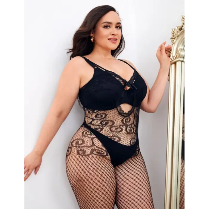 Büyük Beden Fantazi Vücut Çorabı XL_2XL