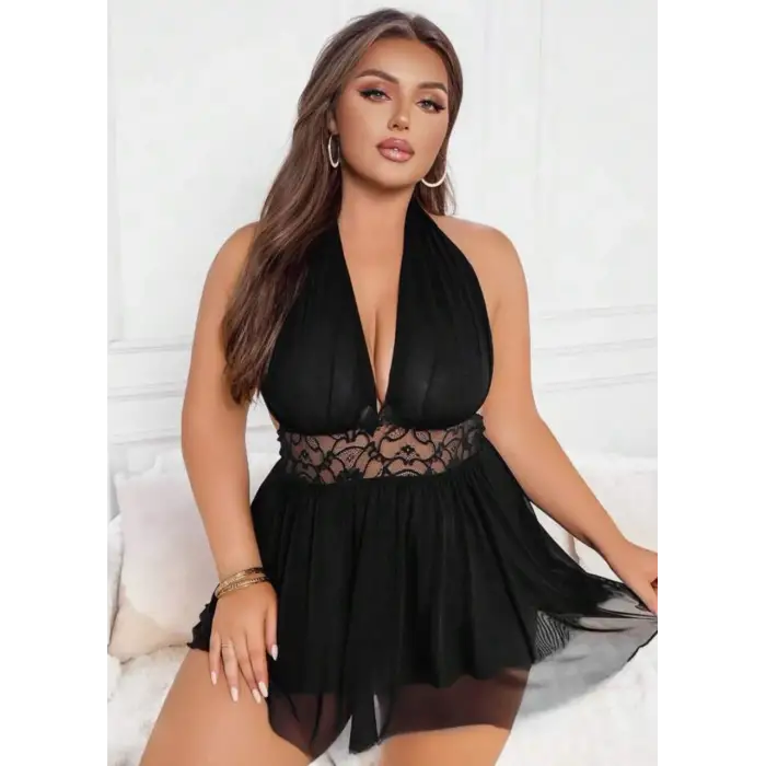 BÜYÜK BEDEN FANTEZİ TRANSPARAN GECELİK