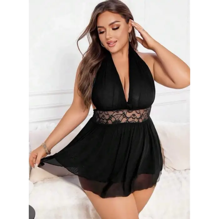 BÜYÜK BEDEN FANTEZİ TRANSPARAN GECELİK