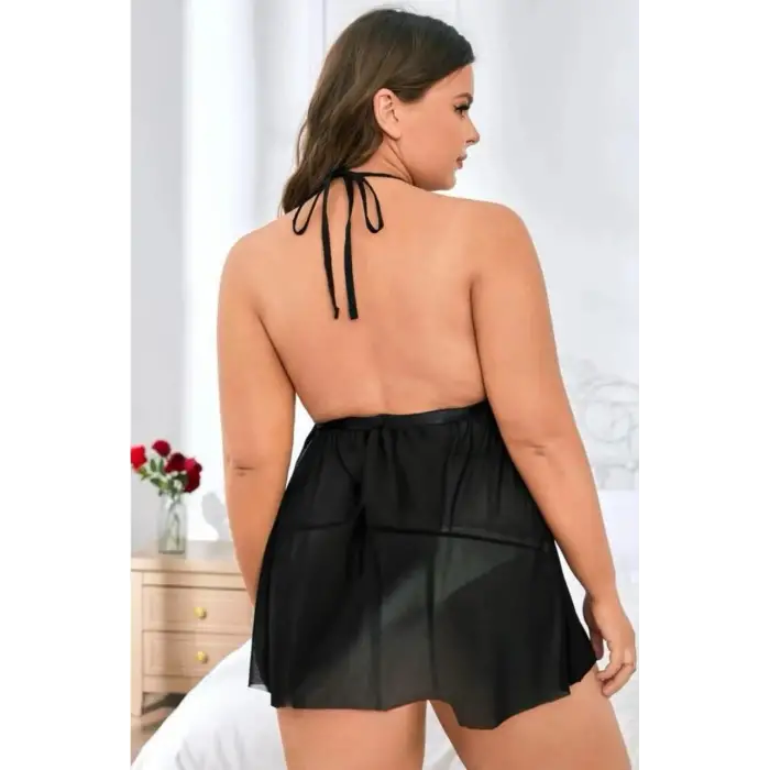 Büyük Beden Fantezi Transparan Gecelik