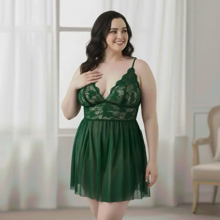 Büyük Beden Fantezi Transparan Gecelik