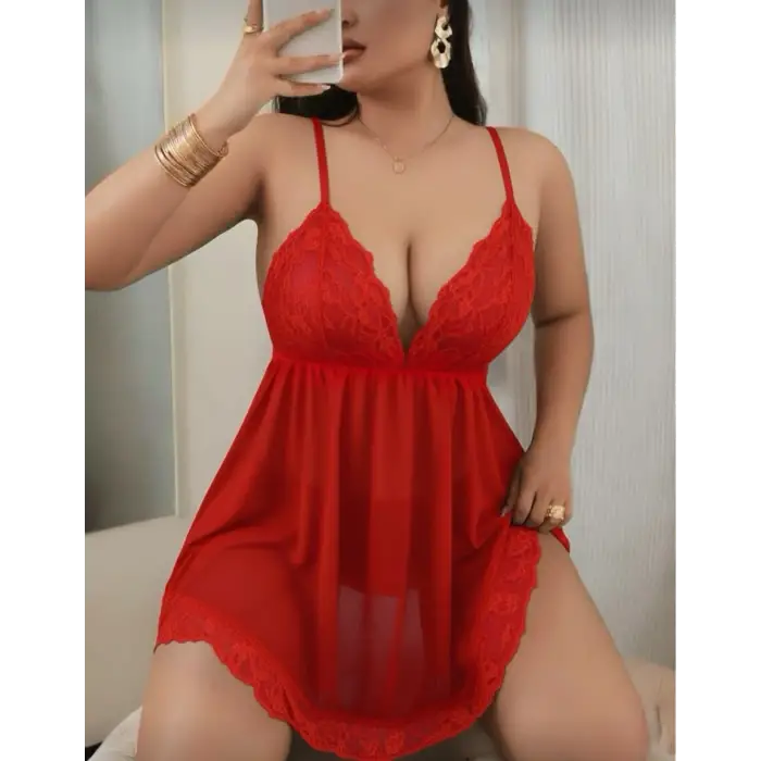 Büyük Beden Fantezi Transparan Gecelik