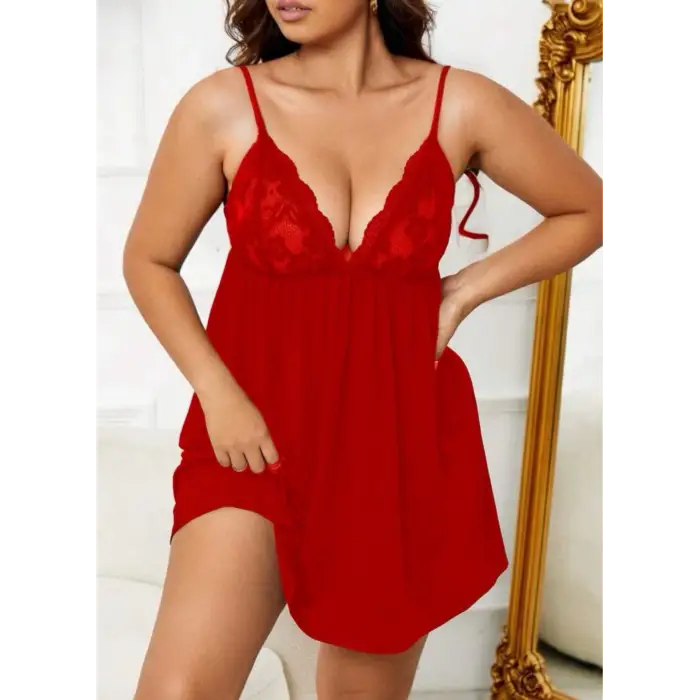 Büyük Beden Jarse Fantezi Gecelik