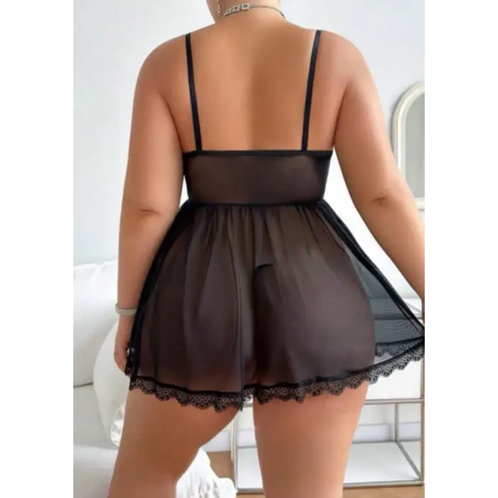 Büyük Beden Transparan Gecelik