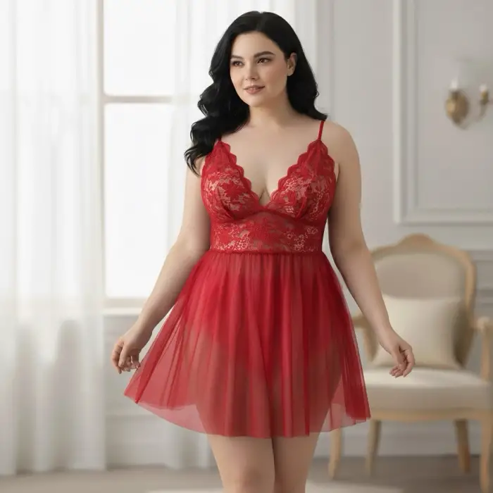 BÜYÜK BEDEN TRANSPARAN GECELİK