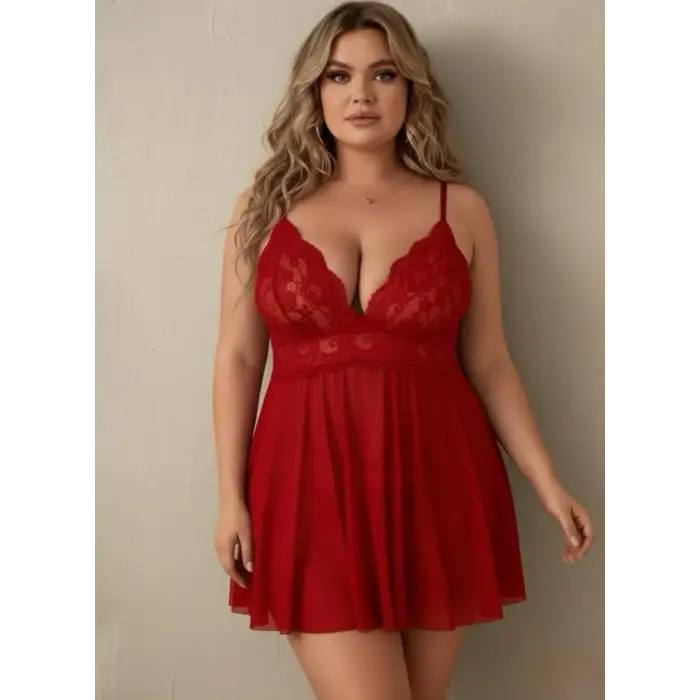 BÜYÜK BEDEN TRANSPARAN GECELİK