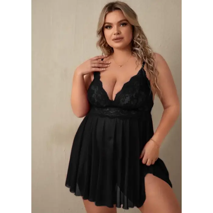 BÜYÜK BEDEN TRANSPARAN GECELİK