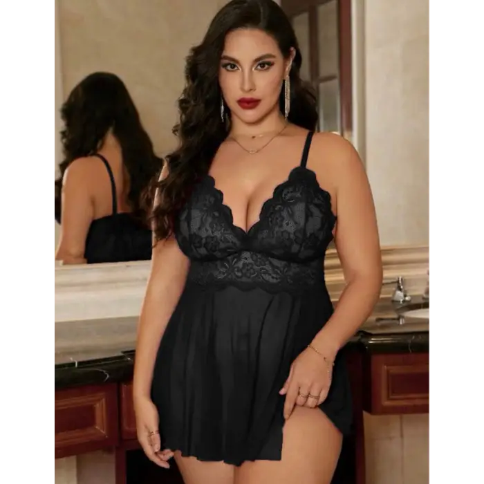 BÜYÜK BEDEN TRANSPARAN GECELİK