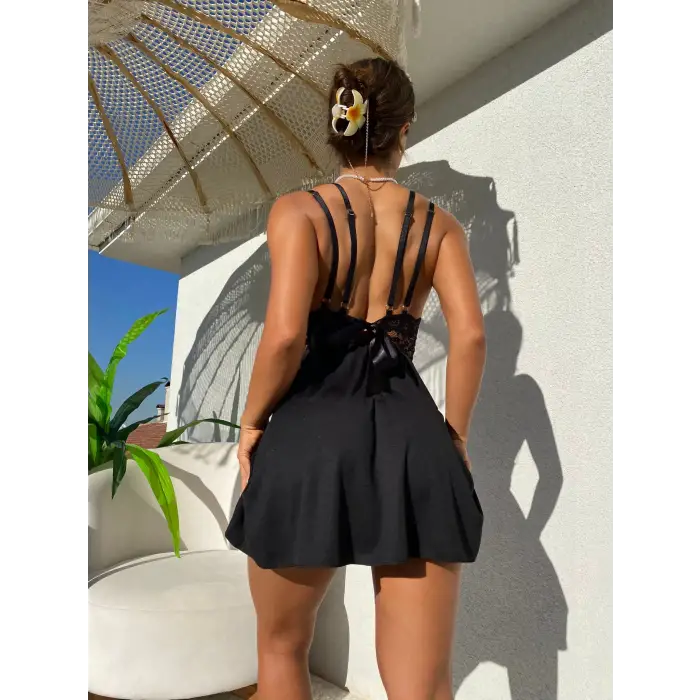 Dantel Detay Büyük Beden Fantezi Cotton Kadın Gecelik