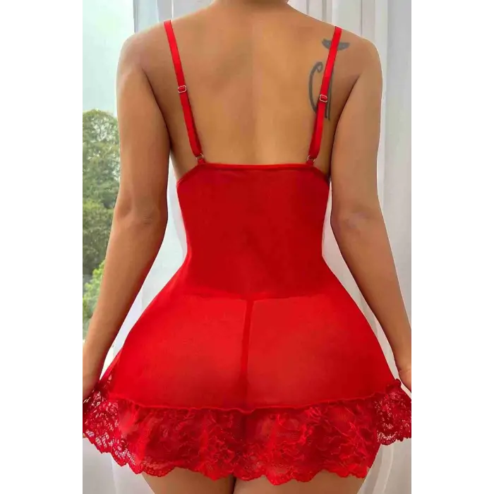 Dantel Detay Gecelik Takım