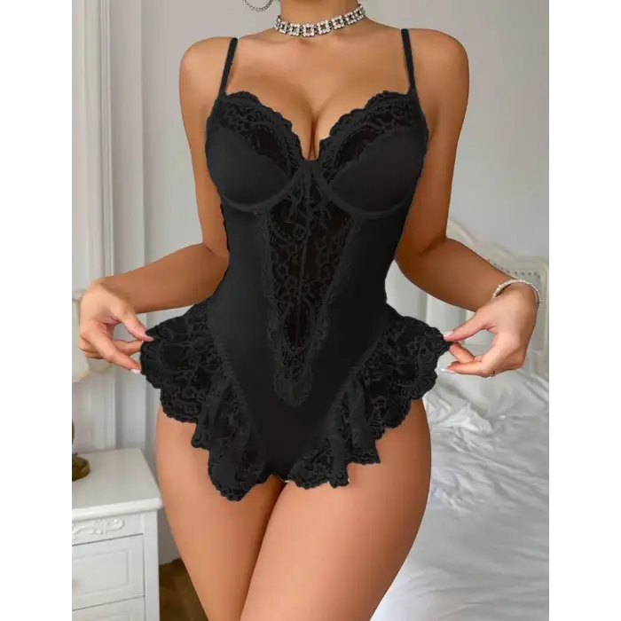 Dantelli Transparan Bodysuit